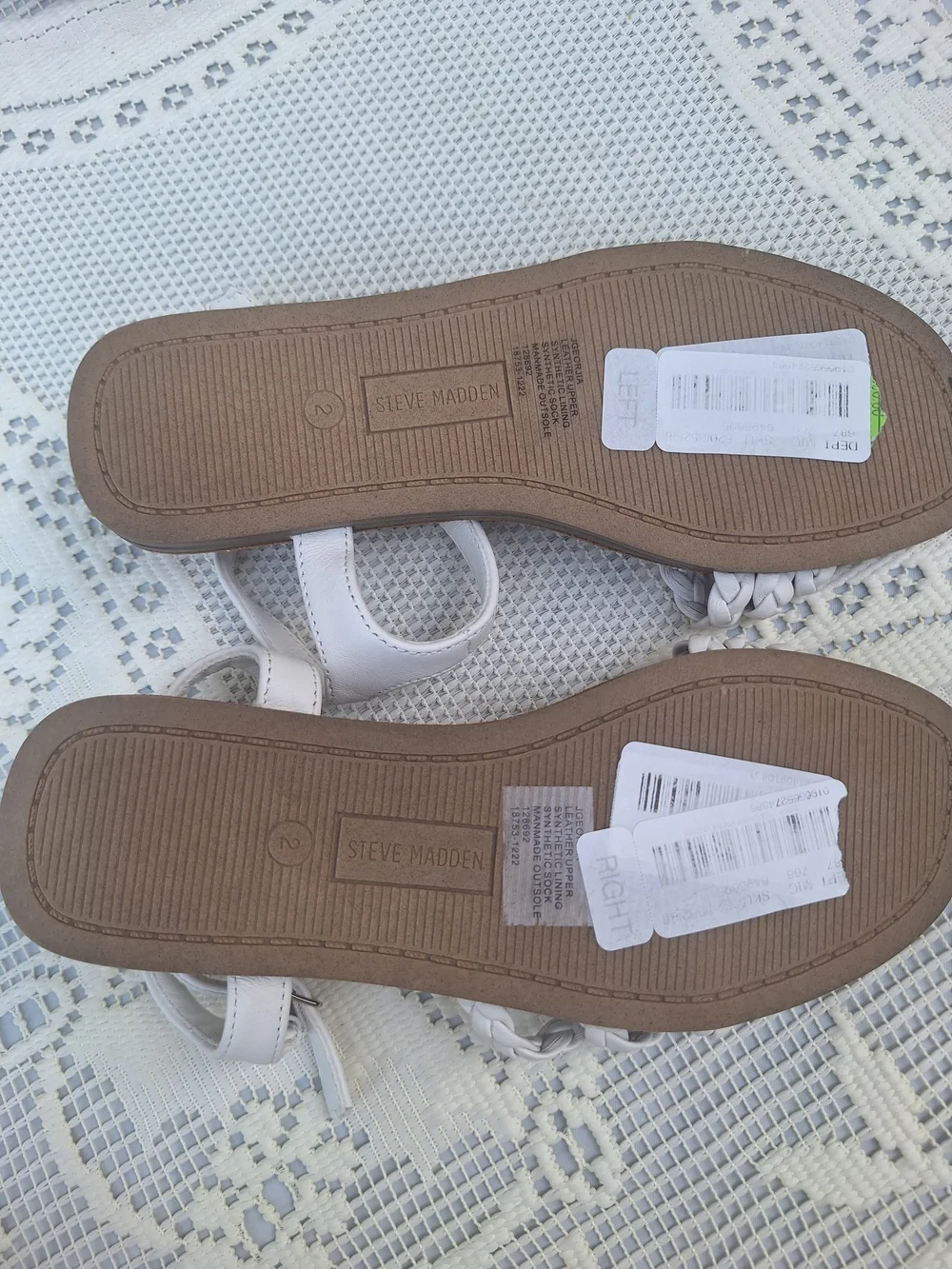 Beautiful Two‑Pair Sandal Set – Girls’ Size 2 (Brand New)